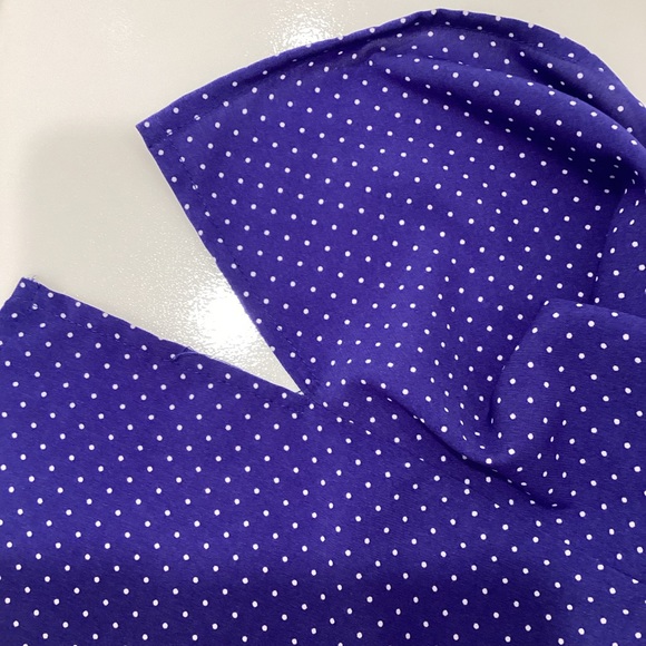 Ladies Notations long sleeve blouse purple with white polka dots size X large - Picture 6 of 6